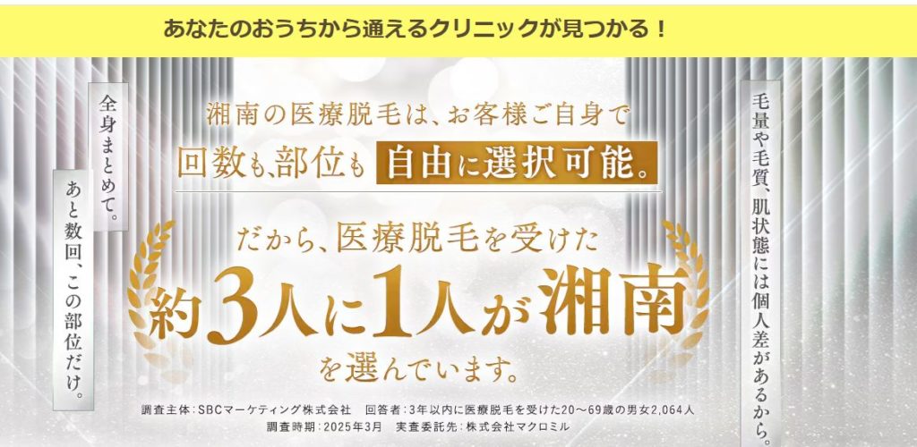 湘南美容クリニックでvio脱毛！抜けないは嘘！？実際に利用した女性の口コミ、評判で本音をチェック！つるつるを目指す人におすすめ